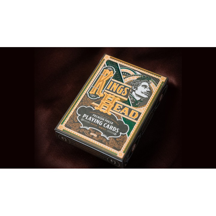 Kings Head (Green & Yellow) Playing Cards by Joker and the Thief