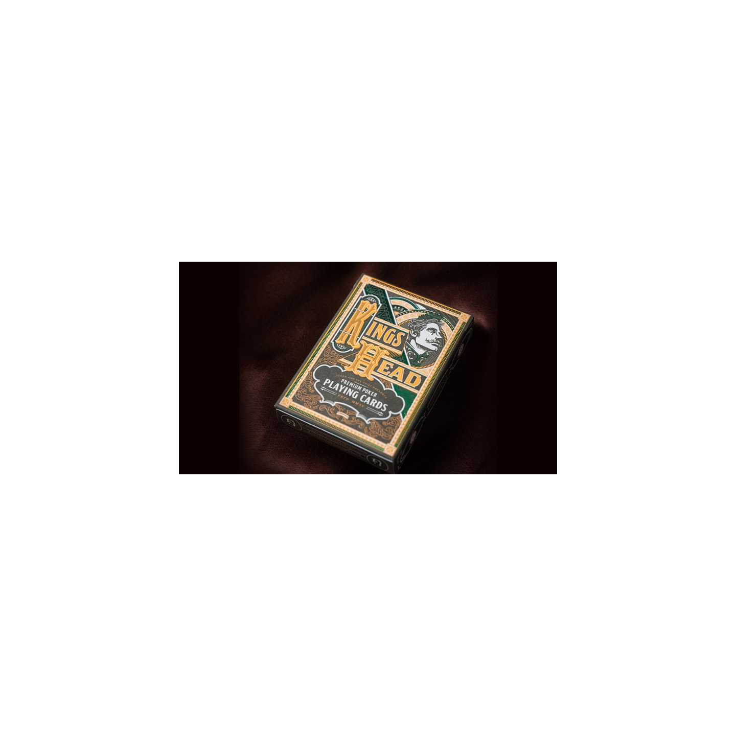 Kings Head (Green & Yellow) Playing Cards by Joker and the Thief