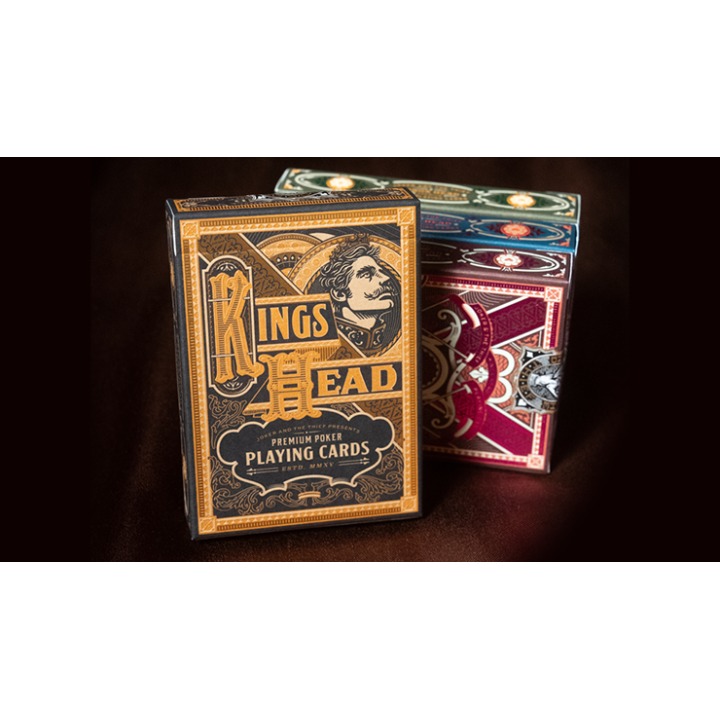 King's Head (Black and Gold Foil) Playing Cards by Joker and the Thief
