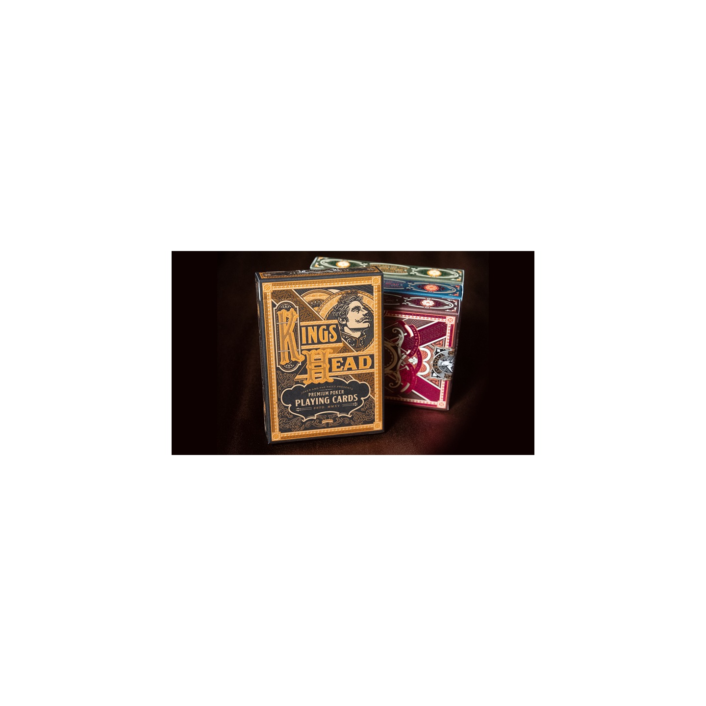 King's Head (Black and Gold Foil) Playing Cards by Joker and the Thief
