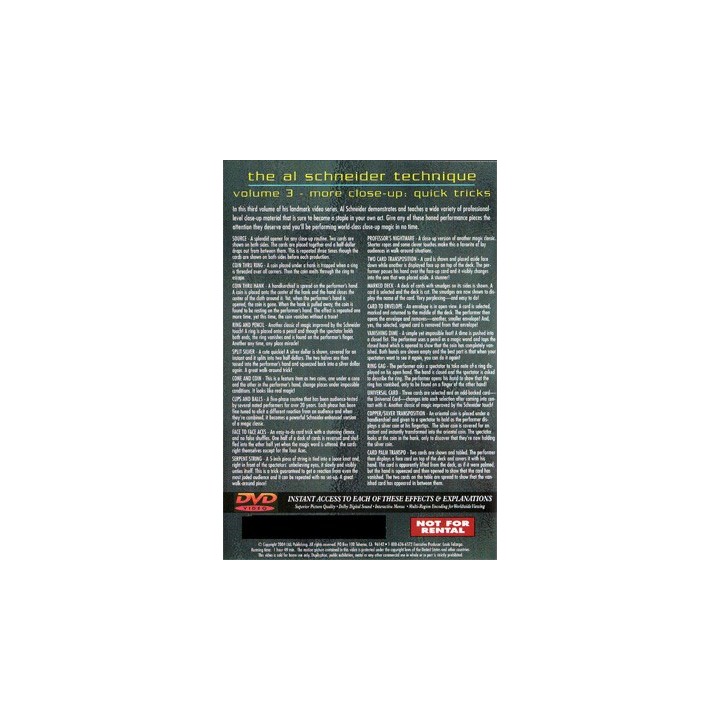 The Al Schneider Technique Vol 3: More Close up by L&L Publishing - DVD