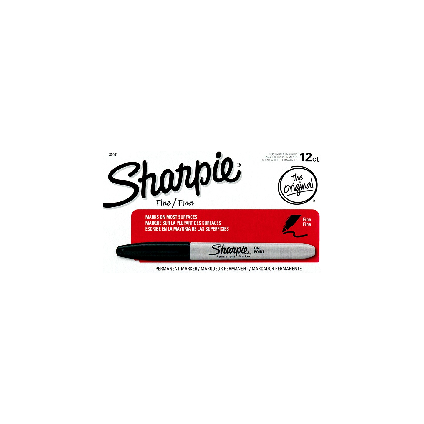 (Ungimmicked) Fine-Tip Sharpie (Black) box of 12 by Murphy's Magic Supplies