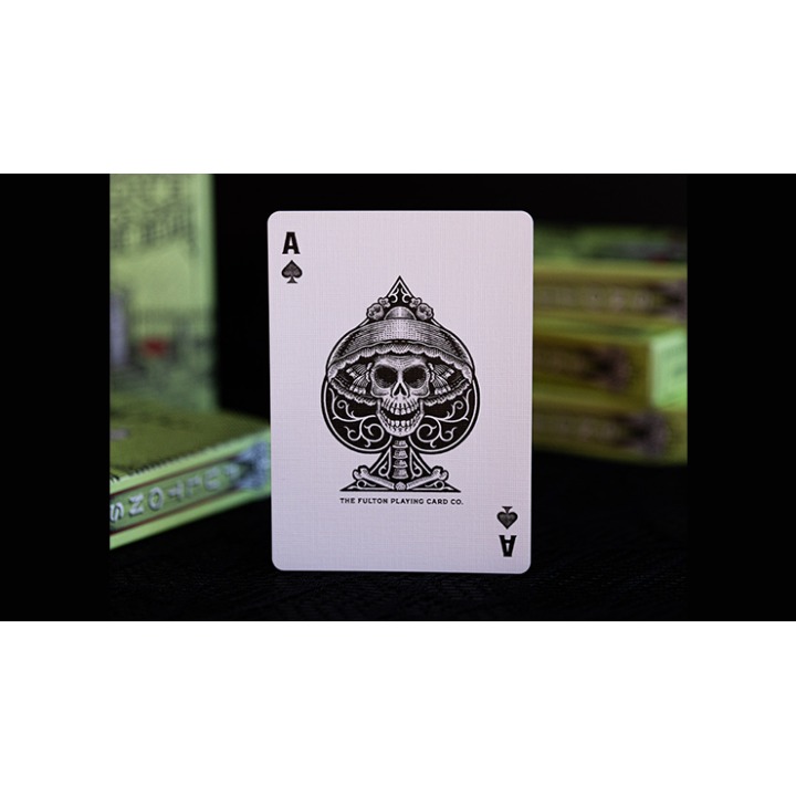 FULTON'S Day Of The Dead Green Edition Playing Cards