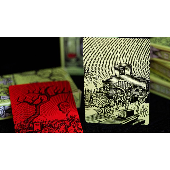 FULTON'S Day Of The Dead Green Edition Playing Cards