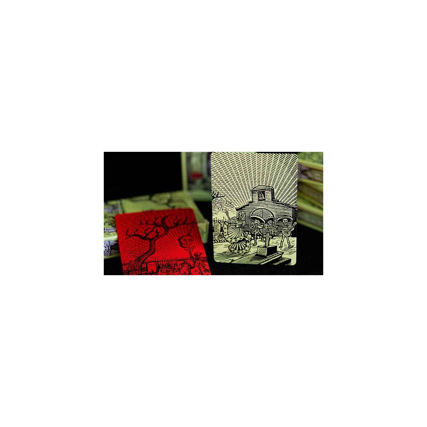 FULTON'S Day Of The Dead Green Edition Playing Cards