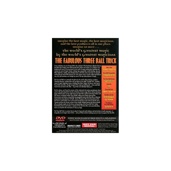 World's Greatest Magic: Fabulous Three Ball Trick - DVD