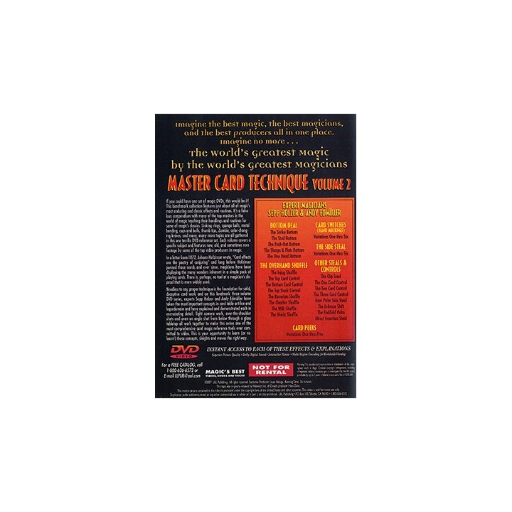 World's Greatest Magic: Master Card Technique Volume 2 - DVD