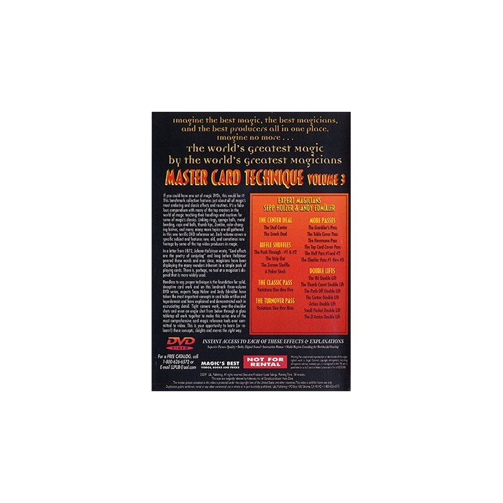 World's Greatest Magic: Master Card Technique Volume 3 - DVD