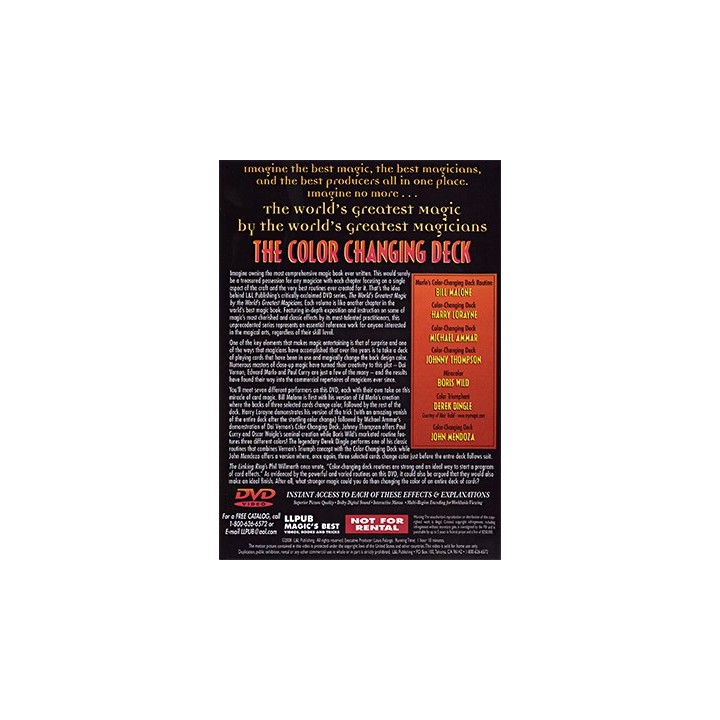 World's Greatest Magic: Color Changing Deck Magic - DVD