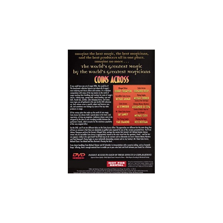 World's Greatest Magic: Coins Across - DVD