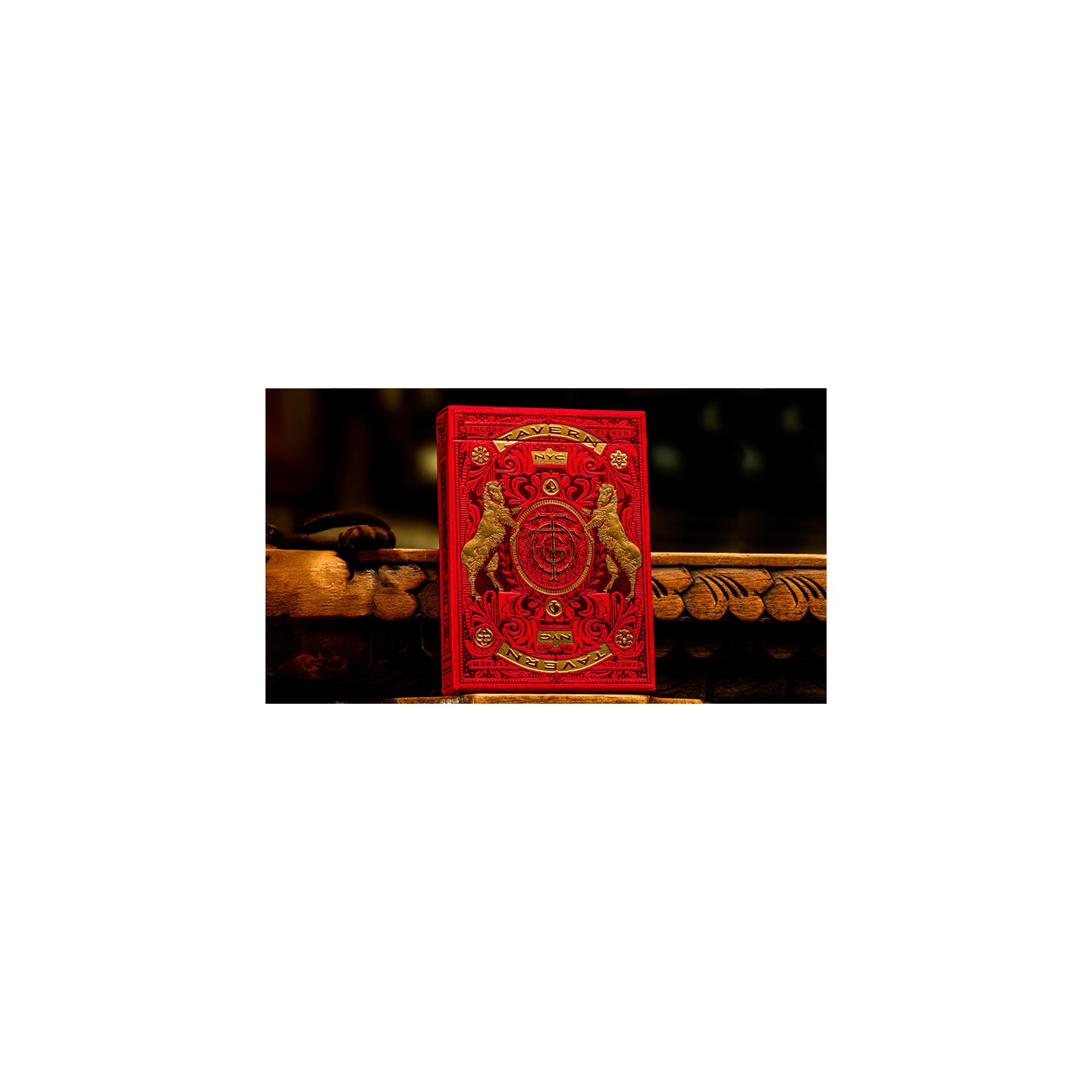 Tavern on the Green: Red Edition Playing Cards by theory11