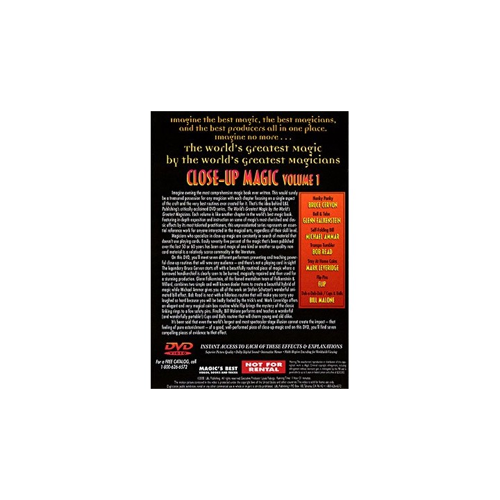World's Greatest Magic: Close Up Magic 1 - DVD