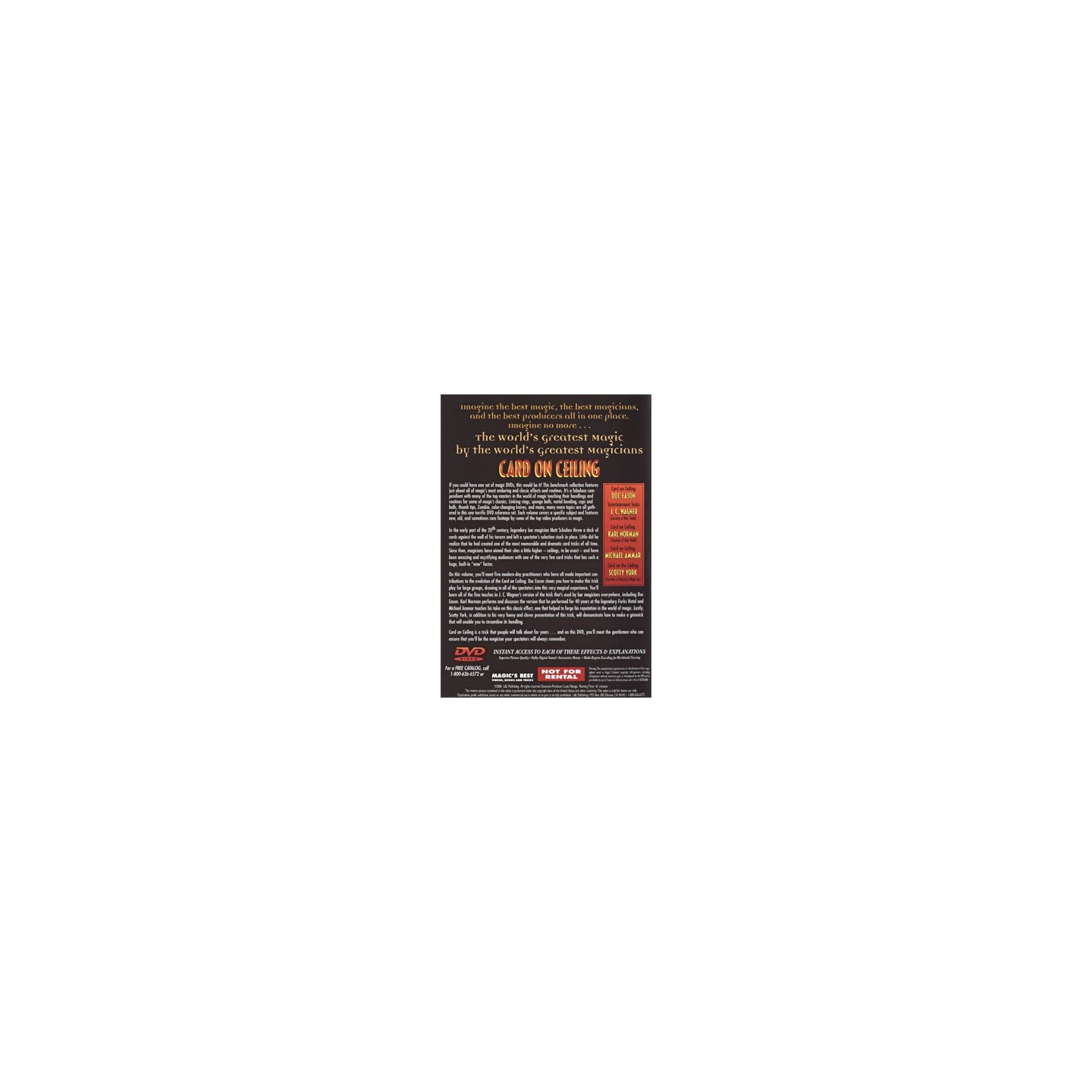 World's Greatest Magic: Card On Ceiling - DVD