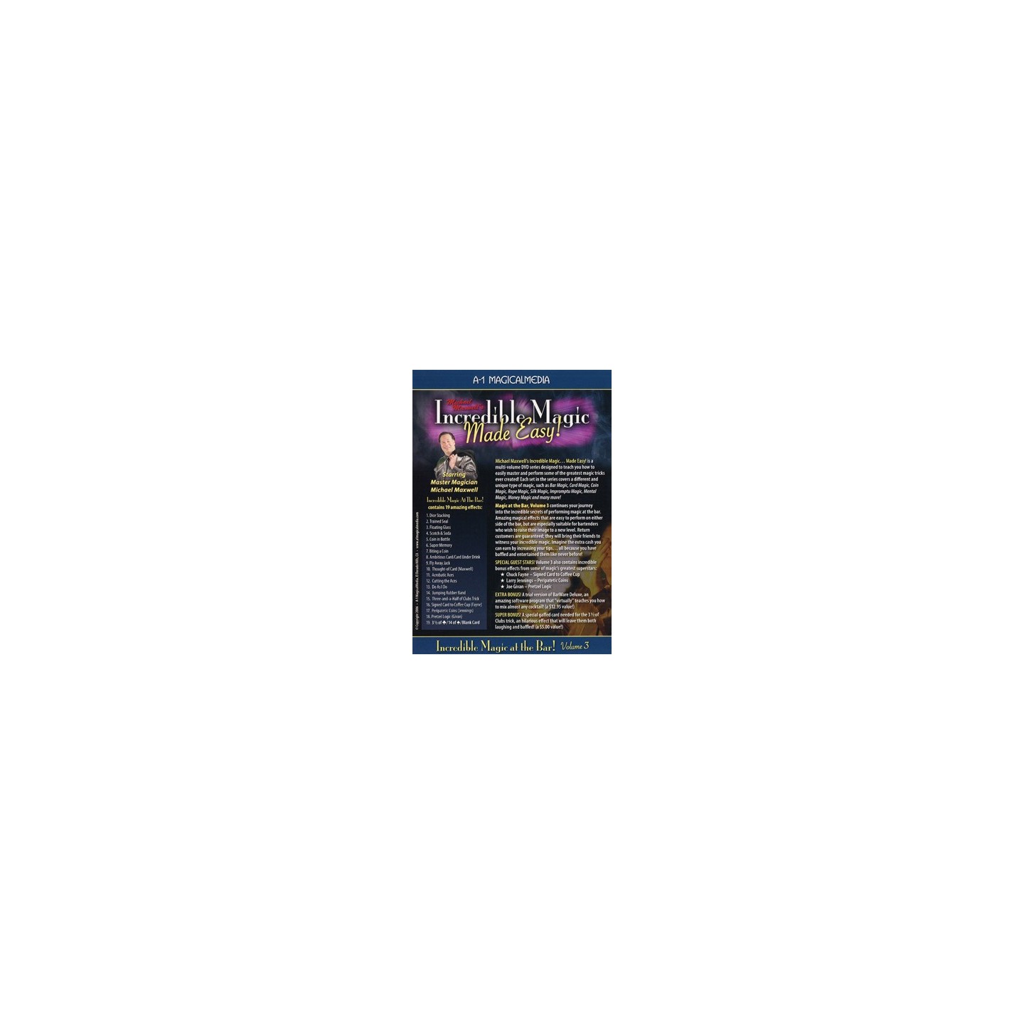 Incredible Magic At The Bar - Volume 3 by Michael Maxwell - DVD
