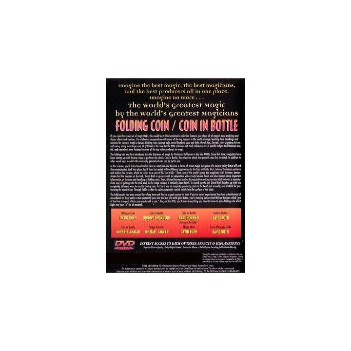 World's Greatest Magic: Folding Coin - Coin In Bottle - DVD