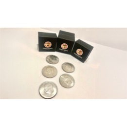 Expanded Shell Eisenhower Dollar (plus 4 Regular Coins) by Tango Magic