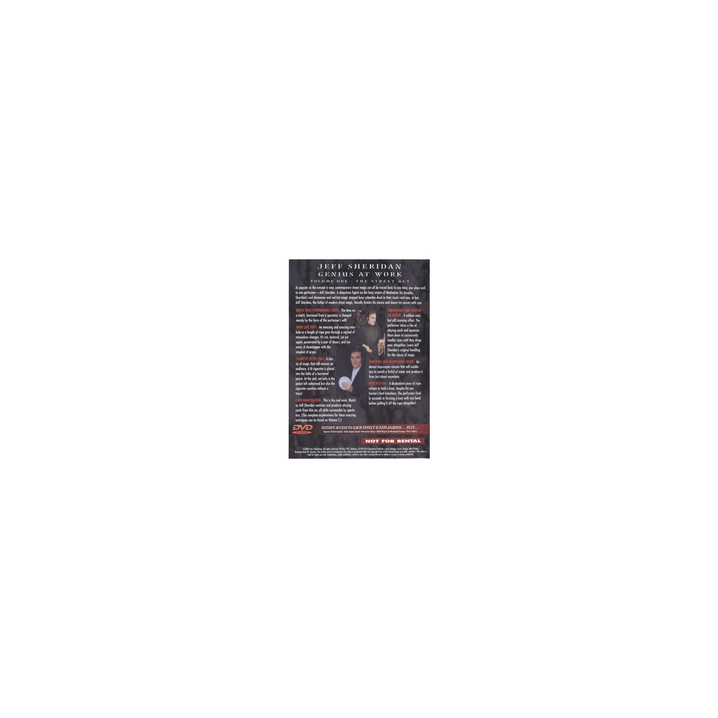 Jeff Sheridan Genius at Work Vol 1 Street Act - DVD
