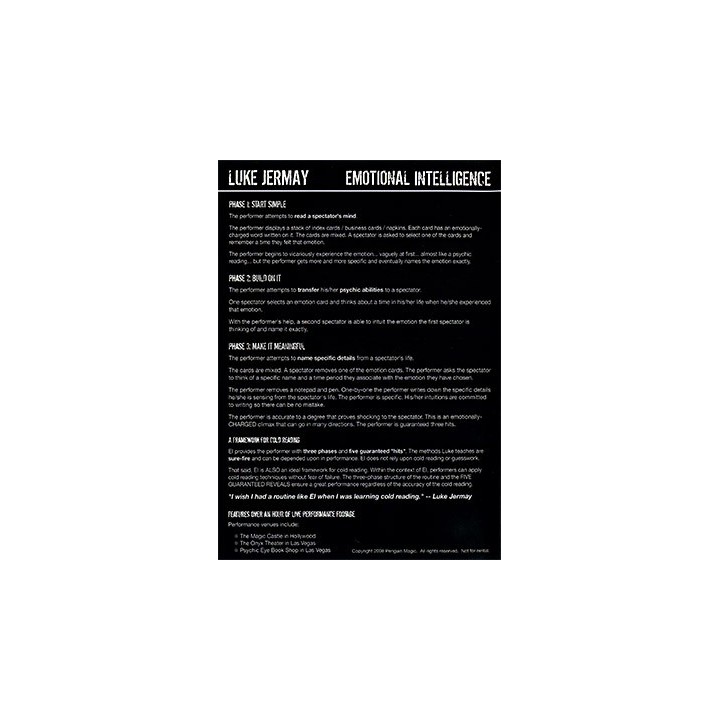 Emotional Intelligence (E.I.) by Luke Jermay - DVD