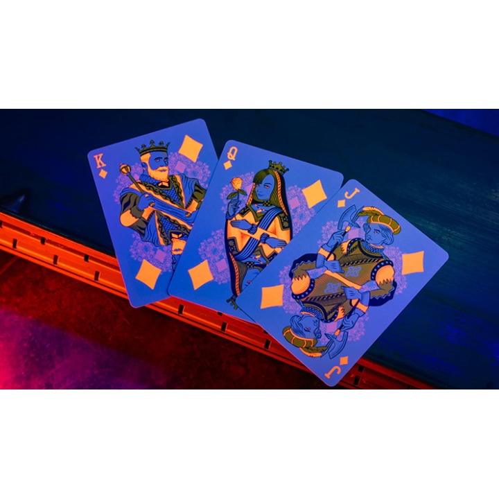 Bicycle Neon Solar-Orange Rider Back Playing Cards