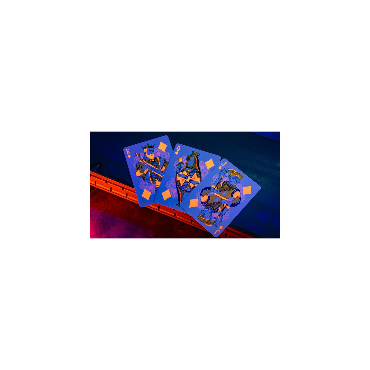 Bicycle Neon Solar-Orange Rider Back Playing Cards