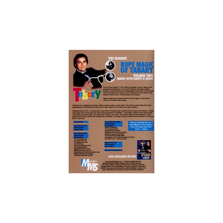 Tabary Elegant Rope Magic 2 by Murphy's Magic Supplies, Inc. - DVD
