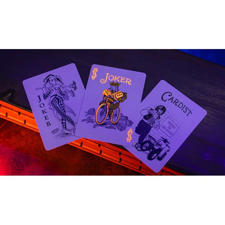 Bicycle Neon Solar-Orange Rider Back Playing Cards