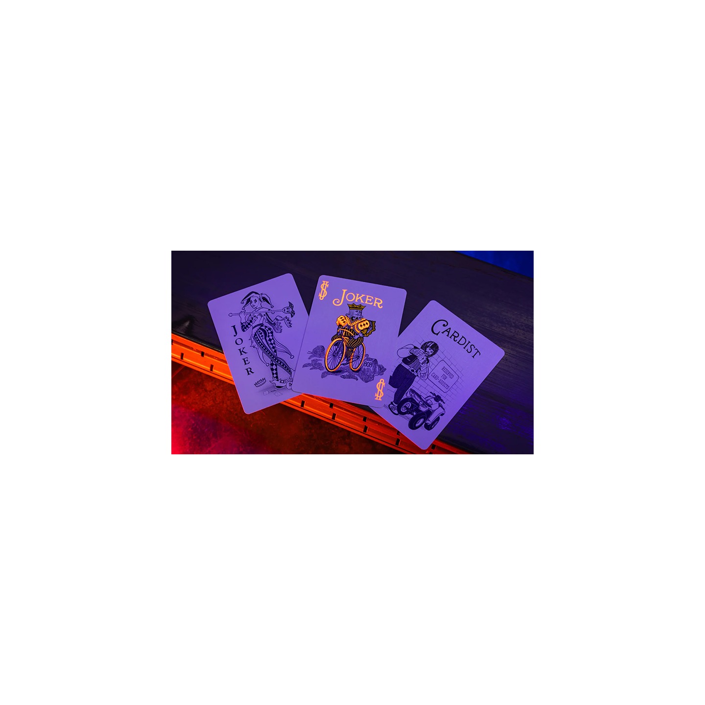 Bicycle Neon Solar-Orange Rider Back Playing Cards