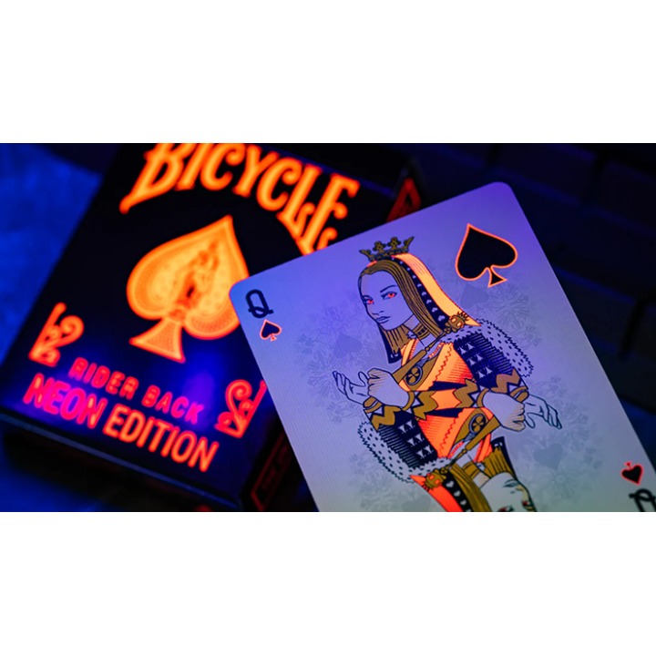Bicycle Neon Solar-Orange Rider Back Playing Cards