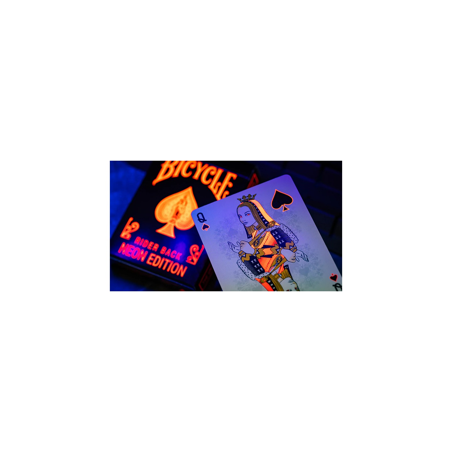 Bicycle Neon Solar-Orange Rider Back Playing Cards