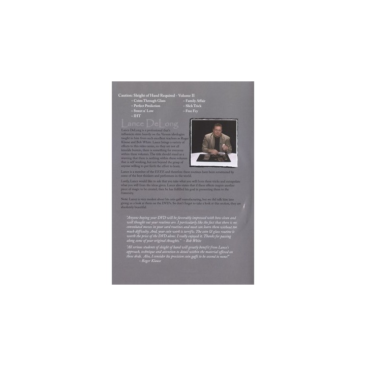 Sleight of Hand Required Volume 2 by Lance DeLong - DVD