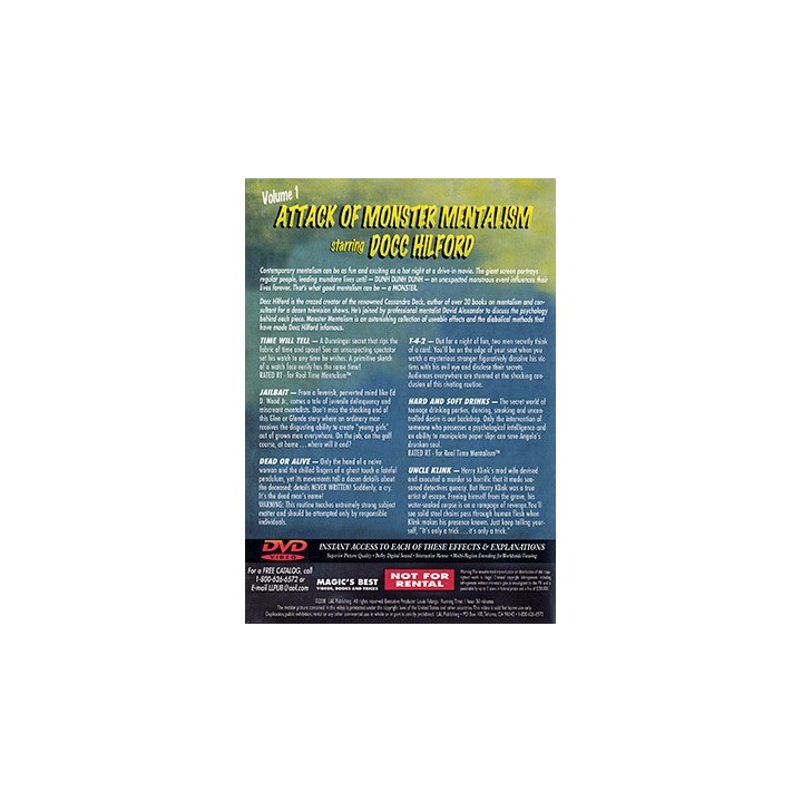 Docc Hilford: Attack Of Monster Mentalism Volume 1 - DVD