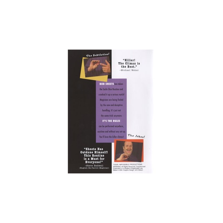 It's The Rules ( DICE ROUTINE ) by Bob Sheets - DVD