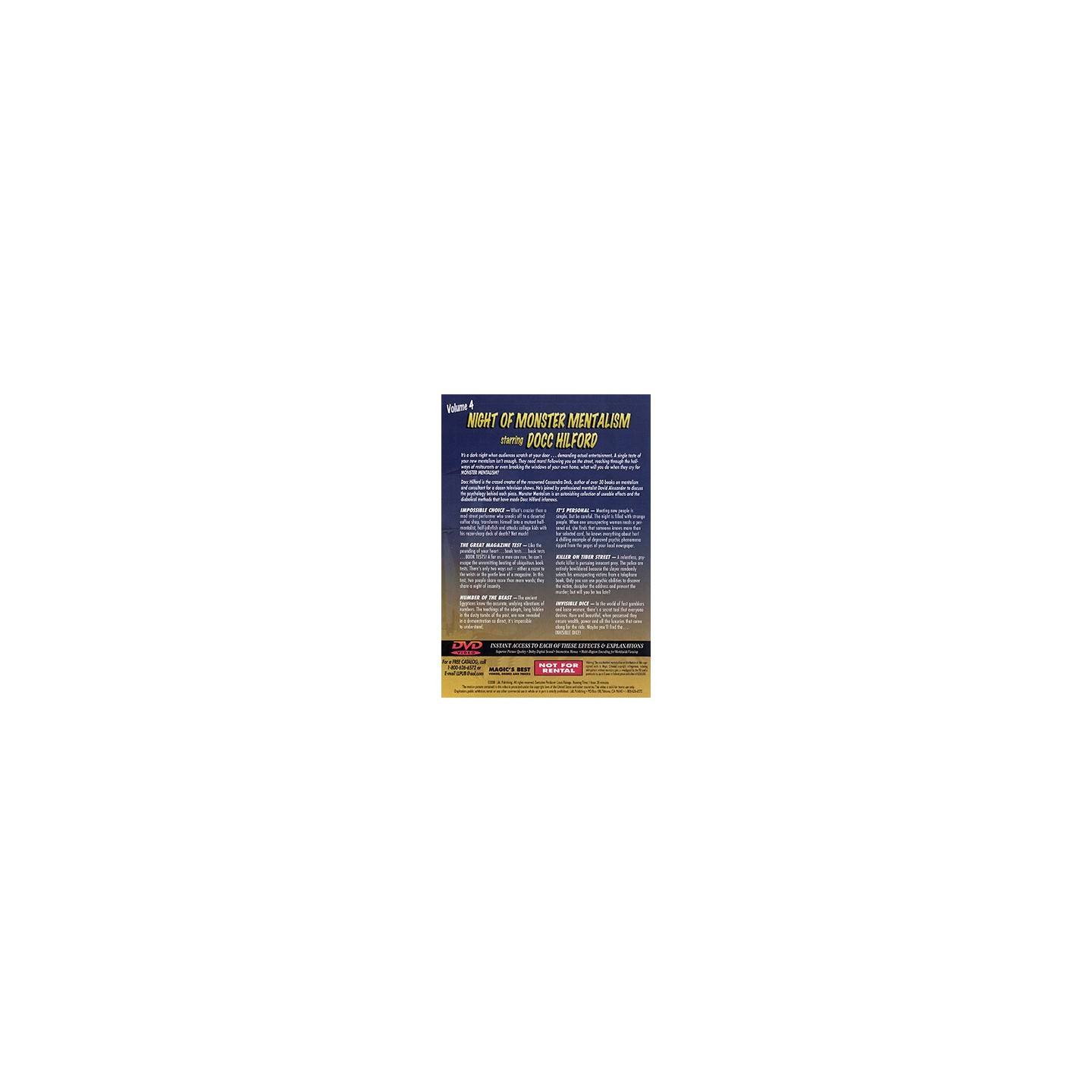 Docc Hilford: Night Of Monster Mentalism Volume 4 - DVD