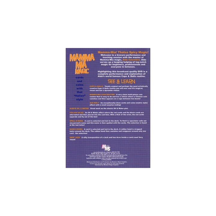 Mamma Mia Magic by Aldo Colombini - DVD