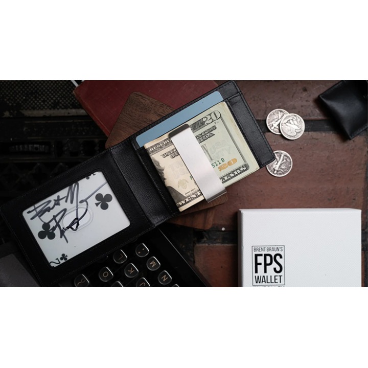 FPS Wallet True Black Leather (Gimmicks and Online Instructions) by Magic Firm