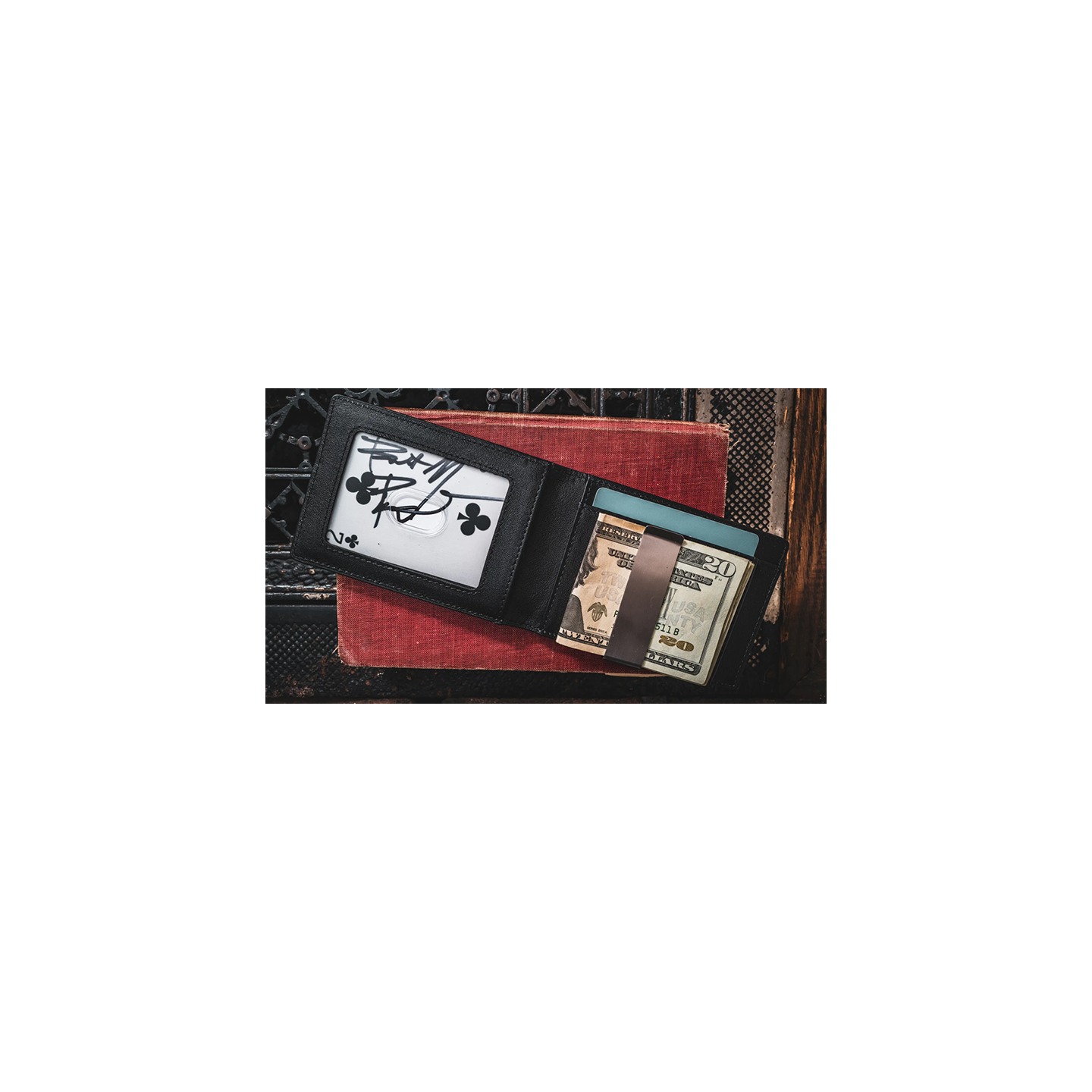 FPS Wallet True Black Leather (Gimmicks and Online Instructions) by Magic Firm
