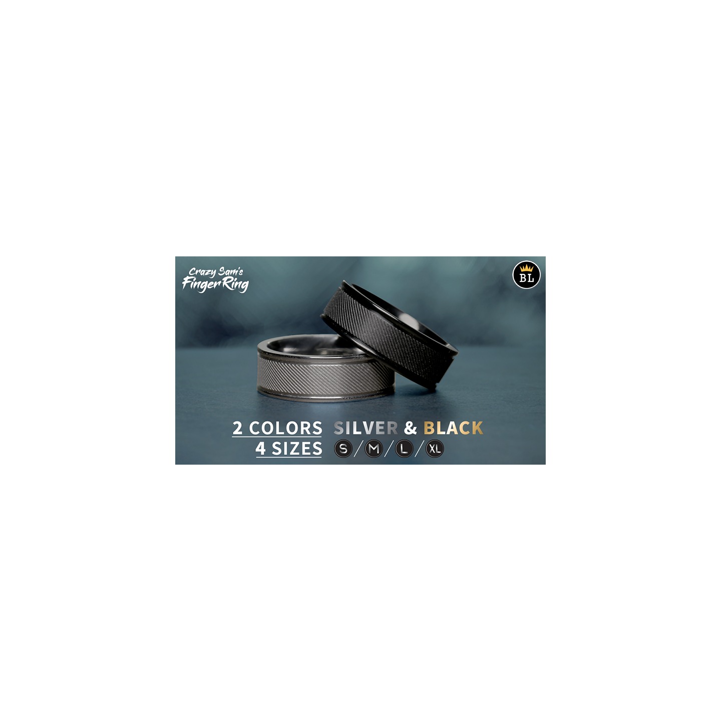 Hanson Chien Presents Crazy Sam's Finger Ring BLACK / LARGE (Gimmick and Online Instructions) by Sam Huang