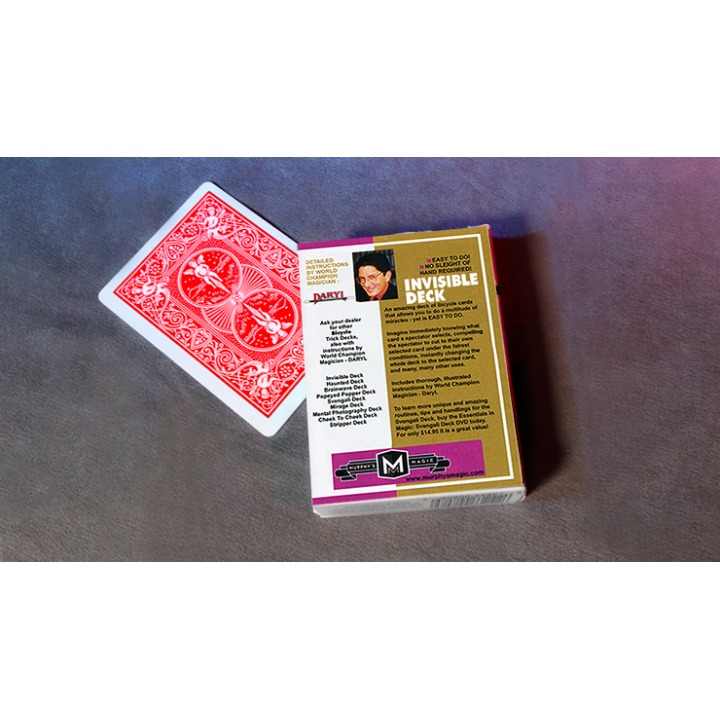 Invisible Deck Bicycle Mandolin (Red)