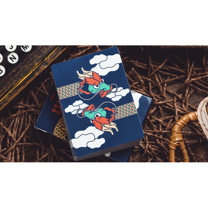 The Dragon (Blue Gilded) Playing Cards