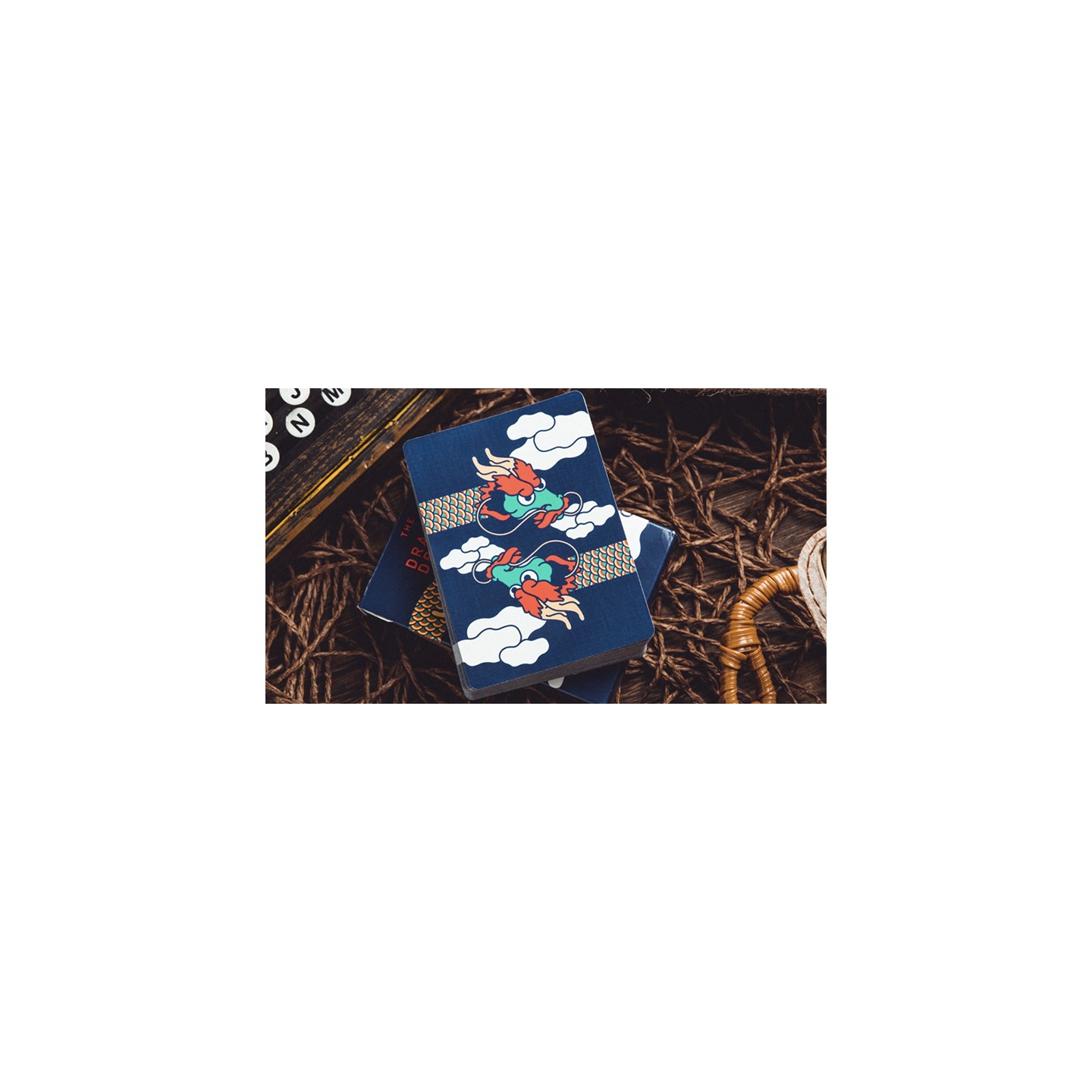 The Dragon (Blue Gilded) Playing Cards