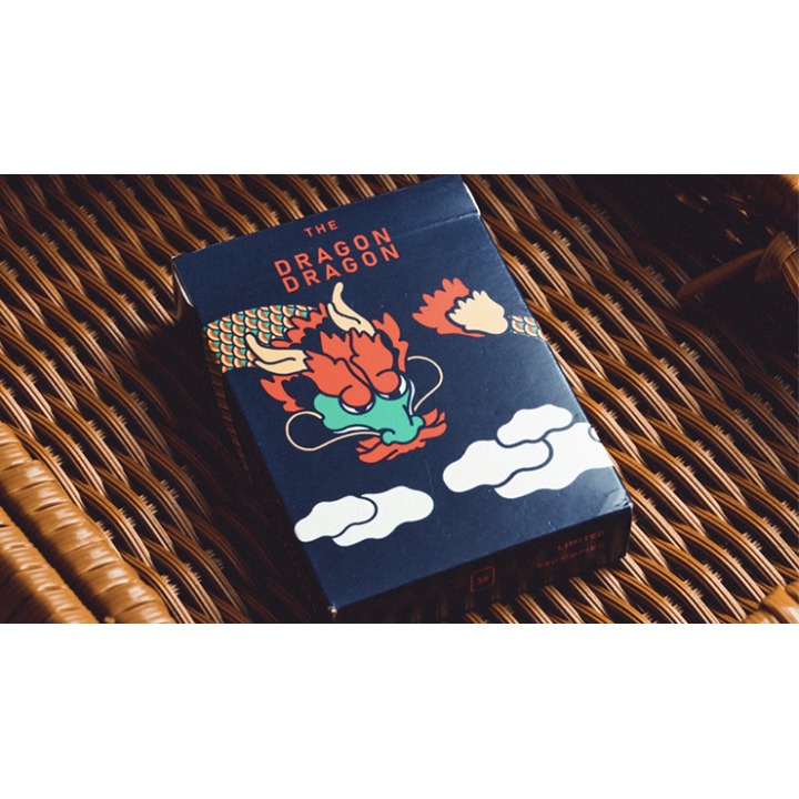 The Dragon (Blue Gilded) Playing Cards