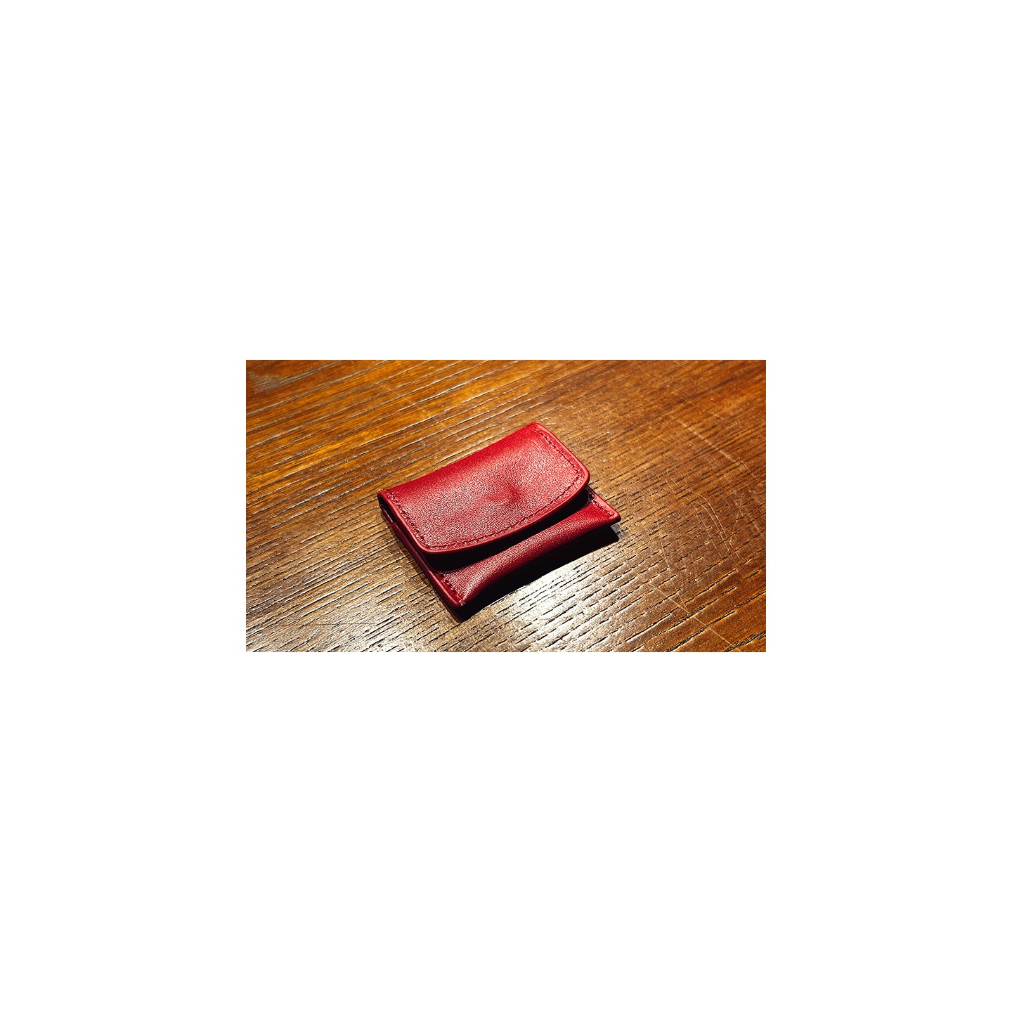 The Cowhide Coin Wallet (Red) by Bacon Magic