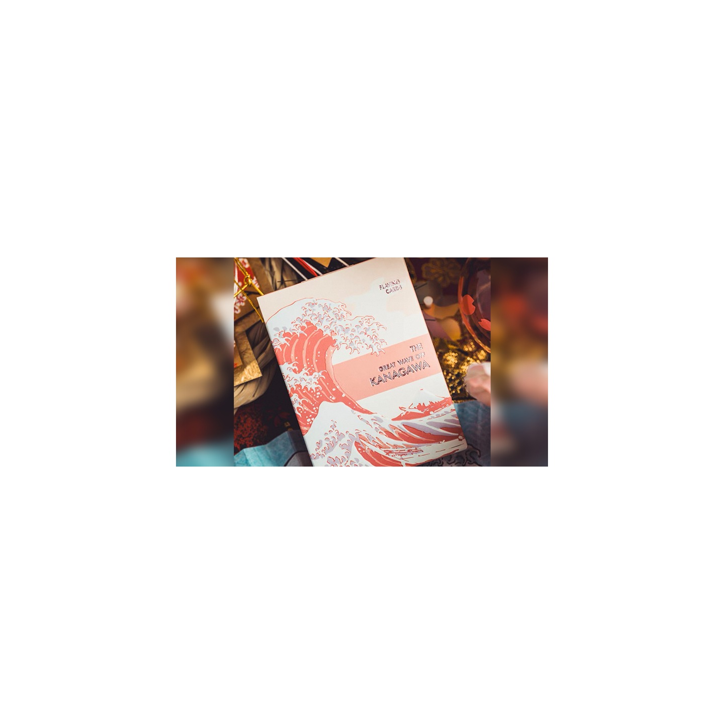 The Great Wave off Kanagawa V3 (Autumn Maple / Peachy Pink) Playing Cards