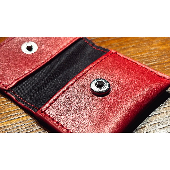 The Cowhide Coin Wallet (Red) by Bacon Magic