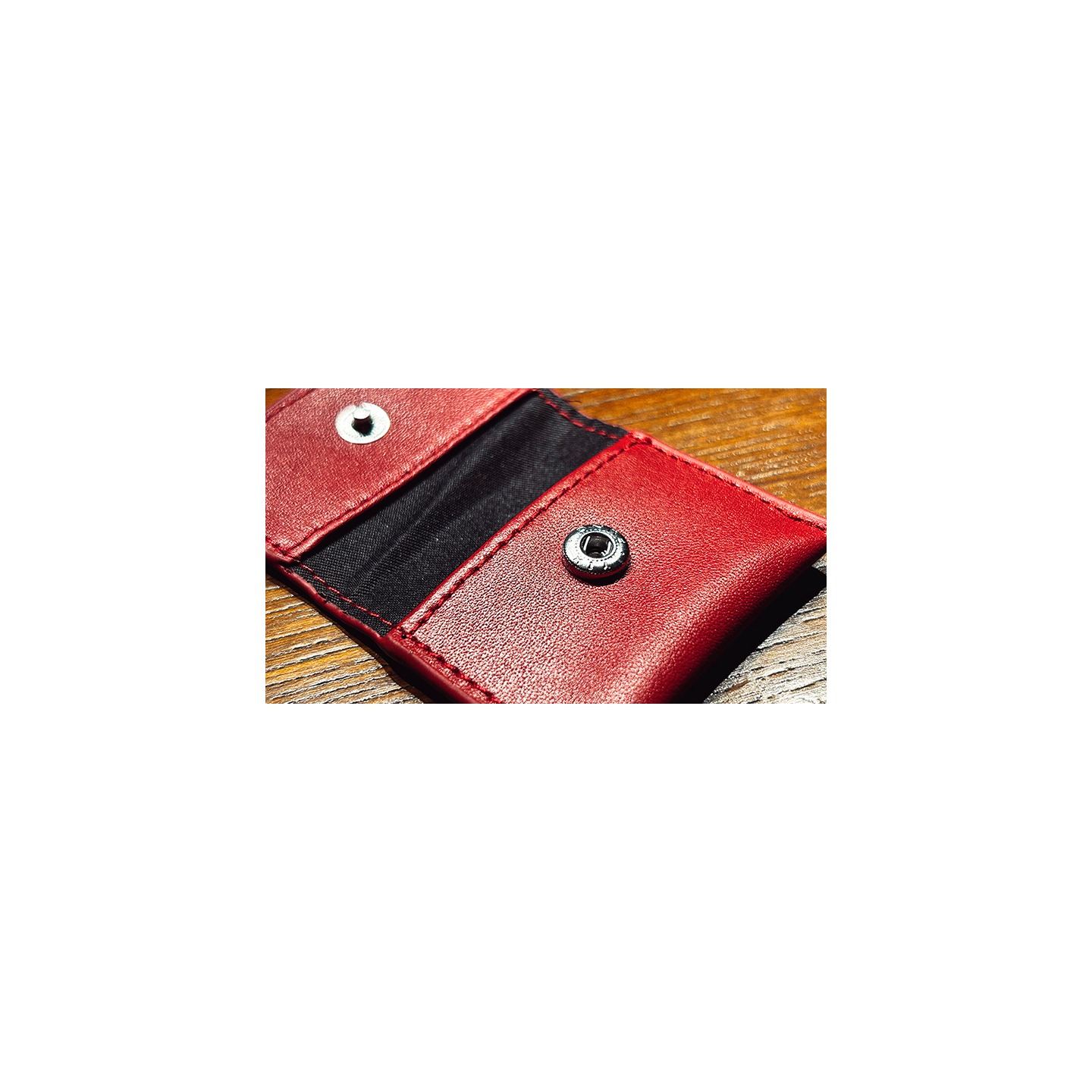 The Cowhide Coin Wallet (Red) by Bacon Magic