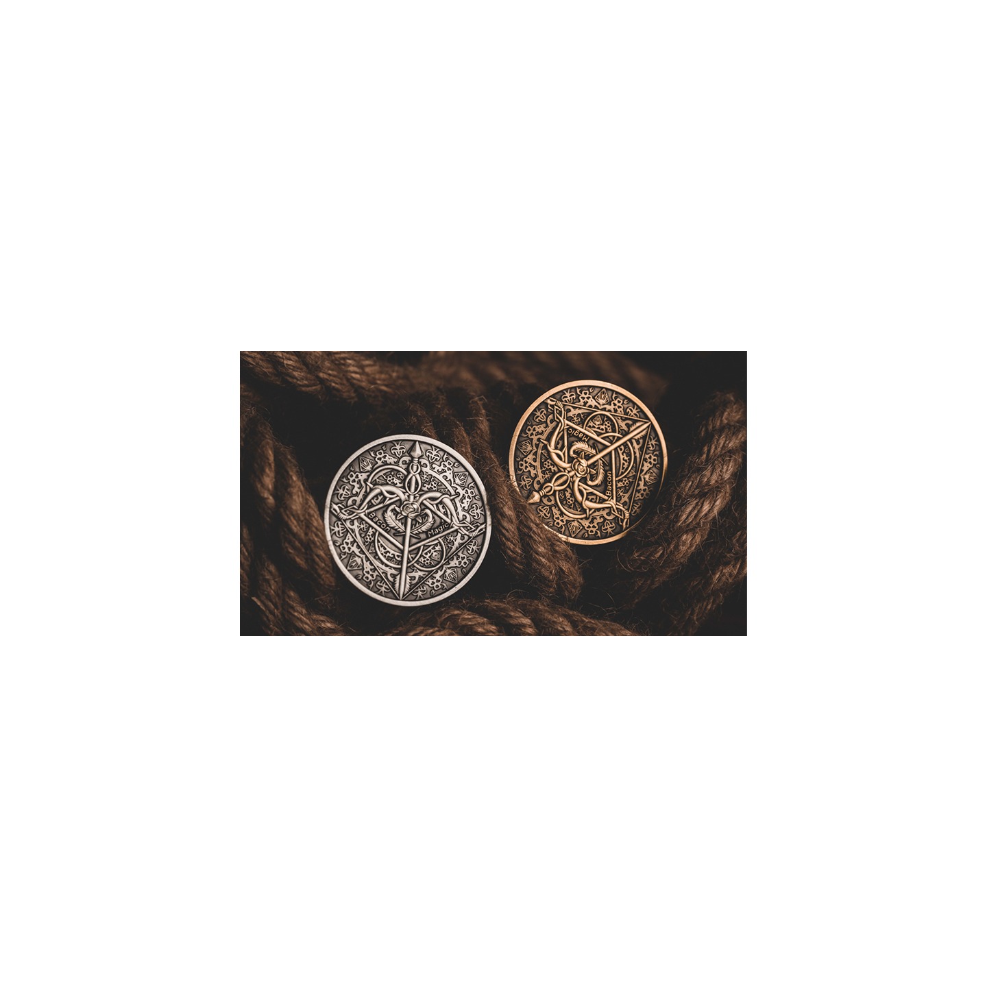 BOW AND ARROW COIN GOLD (Gimmick and Online Instructions) by Bacon Magic