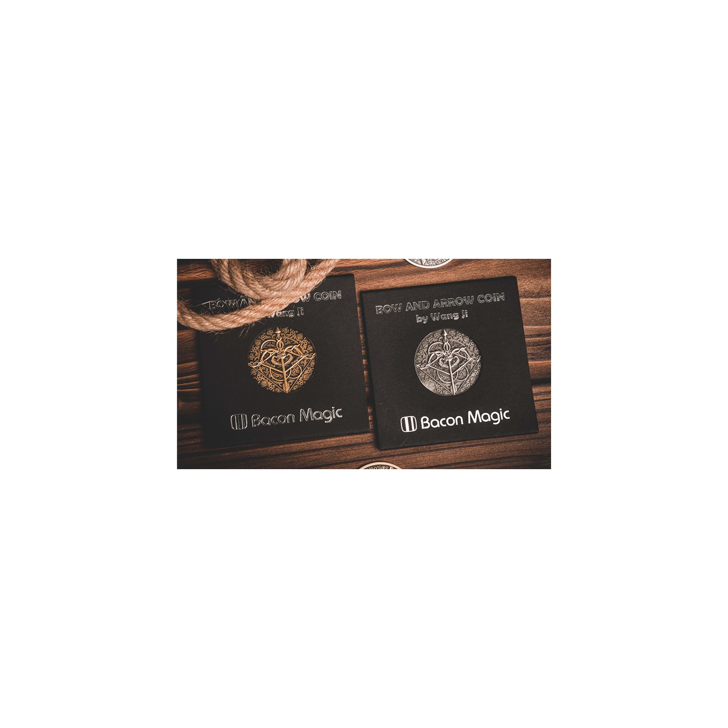BOW AND ARROW COIN SILVER ( Gimmick and Online Instructions) by Bacon Magic