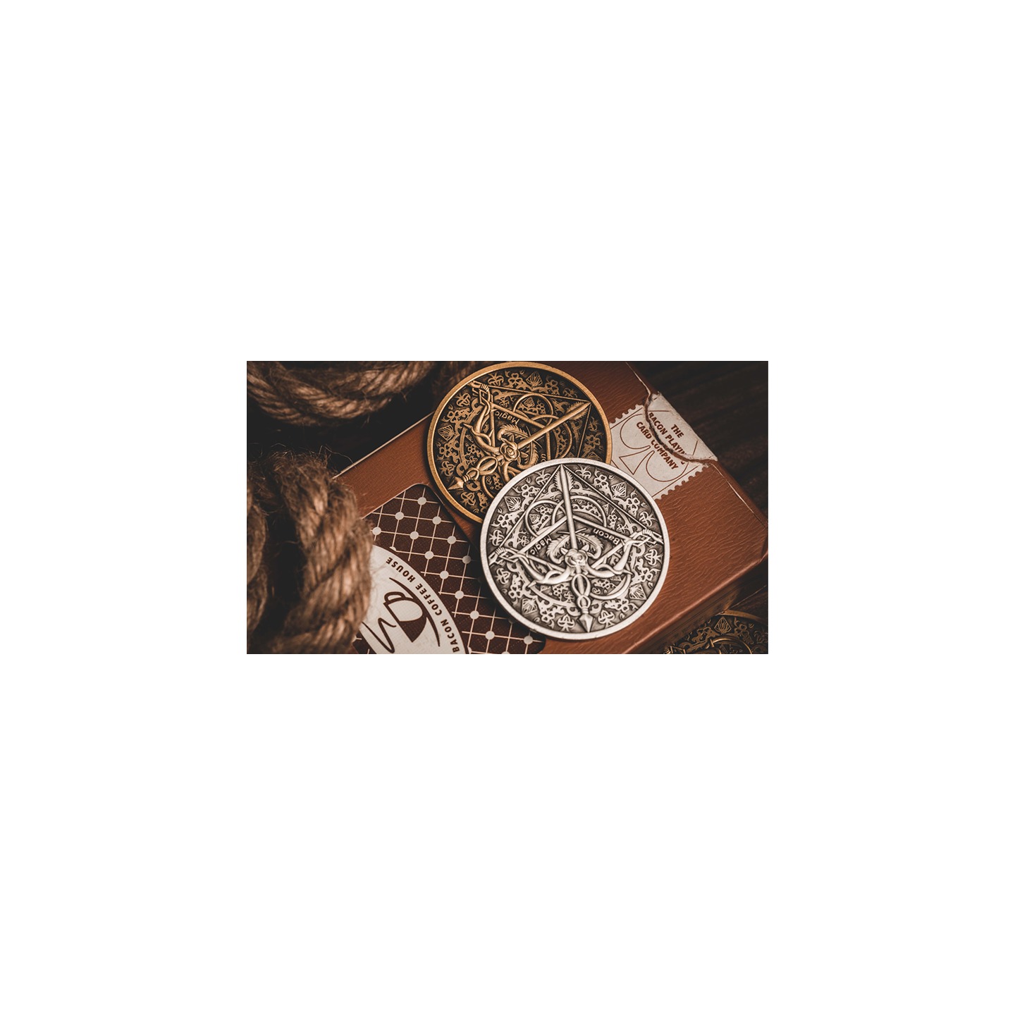 BOW AND ARROW COIN SILVER ( Gimmick and Online Instructions) by Bacon Magic