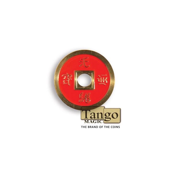 Chinese Coin (CH0019) Black & Red by Tango Magic - Tricks
