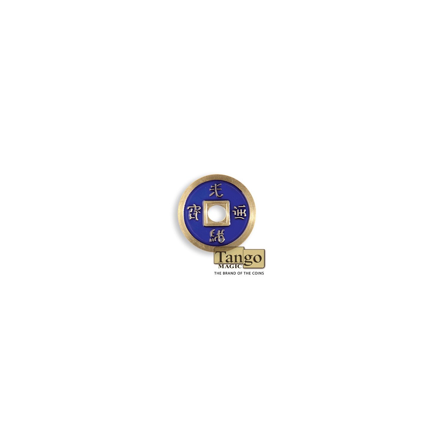 Chinese Coin (CH0021) Blue & Red by Tango Magic - Tricks